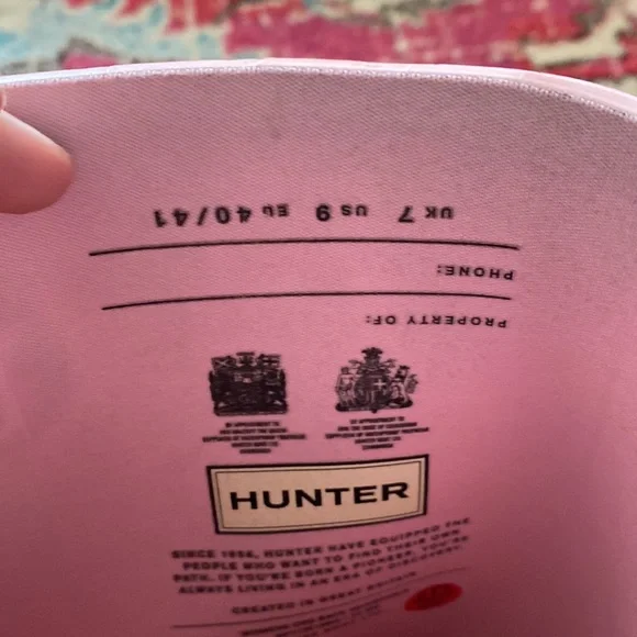 COPY - Light pink hunter boots gently used - Picture 4 of 8